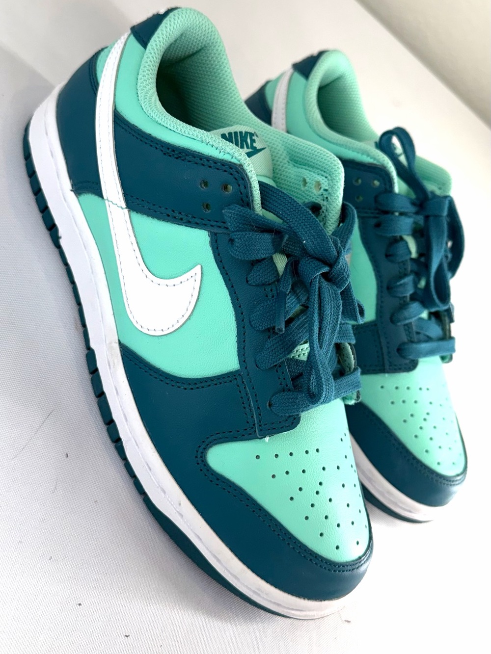 Nike Low-Top Sneakers in Teal & Mint with White Swoosh